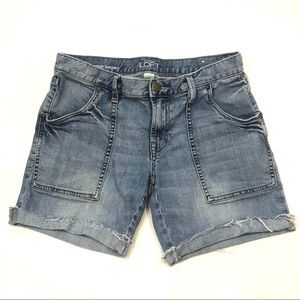 Ann Taylor LOFT Boyfriend Cut-off Jean Shorts